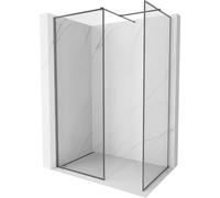 Mexen Kioto-F panel de ducha Walk-in con marco 125 x 110 cm, transparente 8 mm, metal en bruto - 800-125-202-04-95-110 58533 5905315560513