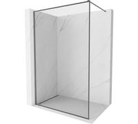 Mexen Kioto-F panel de ducha Walk-in con marco 160 x 202 cm, transparente 8 mm, metal cañón - 800-160-104-95-00 55202 5905315464514
