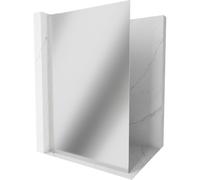Mexen Kioto L Panel de ducha a ras de suelo 70 x 200 cm, espejo, níquel cepillado - 800-070-103-97-50 40964 5905315258557