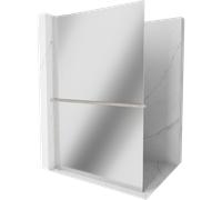 Mexen Kioto+ L panel de ducha con estante Walk-in 70 x 200 cm, espejo, níquel cepillado - 800-070-123-97-50 40921 5905315266309