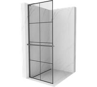 Mexen Kioto+ L panel de ducha con estante Walk-in 70 x 200 cm, rejilla negra, metal de arma - 800-070-123-95-77 40765 5905315265555