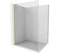 Mexen Kioto L panel de ducha Walk-in 65 x 200 cm, transparente, dorado cepillado - 800-065-103-55-00 39633 5905315253576