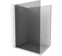 Mexen Kioto L panel de ducha Walk-in 70 x 200 cm, grafito, dorado cepillado - 800-070-103-55-40 39671 5905315253620