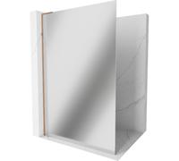 Mexen Kioto L panel de ducha Walk-in 80 x 200 cm, espejo, oro rosa - 800-080-103-60-50 39846 5905315254580
