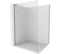 Mexen Kioto L panel de ducha Walk-in 80 x 200 cm, franjas, oro rosa - 800-080-103-60-09 39822 5905315254542