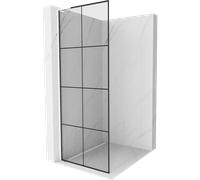 Mexen Kioto L panel de ducha Walk-in 90 x 200 cm, rejilla negra, blanco - 800-090-103-20-77 39500 5905315252272