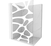 Mexen Kioto L pared de ducha Walk-in 70 x 200 cm, ola blanca, blanca - 800-070-103-20-97 39516 5905315252043