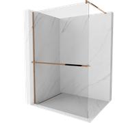 Mexen Kioto+ mampara de ducha con balda Walk-in 120 x 200 cm, transparente, oro rosa - 800-120-121-60-00 13937 5907709178298