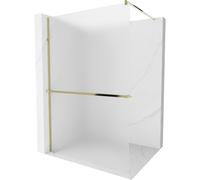 Mexen Kioto+ mampara de ducha con estante Walk-in 70 x 200 cm, escarcha, dorado - 800-070-121-50-30 13780 5907709169609