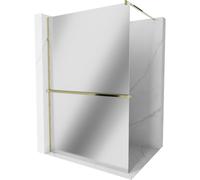 Mexen Kioto+ mampara de ducha con estante Walk-in 80 x 200 cm, espejo, dorado - 800-080-121-50-50 13885 5907709169739