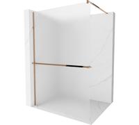 Mexen Kioto+ mampara de ducha con estante Walk-in 90 x 200 cm, escarcha, oro rosa - 800-090-121-60-30 13942 5907709178007