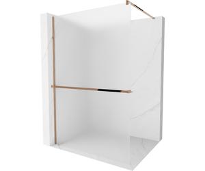 Mexen Kioto+ mampara de ducha con estante Walk-in 90 x 200 cm, escarcha, oro rosa - 800-090-121-60-30 13942 5907709178007