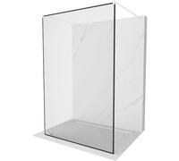 Mexen Kioto mampara de ducha independiente 100 x 200 cm, borde negro 8 mm, blanca - 800-100-002-20-70 14298 5907709127302