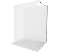 Mexen Kioto mampara de ducha independiente 100 x 200 cm, escarcha 8 mm, cromo - 800-100-002-01-30 14047 5907709134904