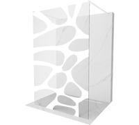 Mexen Kioto mampara de ducha independiente 100 x 200 cm, ola blanca 8 mm, blanca - 800-100-002-20-97 14317 5907709127340