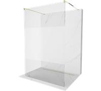 Mexen Kioto mampara de ducha independiente 100 x 200 cm, transparente/escarcha 8 mm, dorada - 800-100-002-50-35 14067 5907709133952