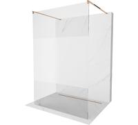 Mexen Kioto mampara de ducha independiente 100 x 200 cm, transparente/escarchado 8 mm, oro rosa - 800-100-002-60-35 14071 5907709134003