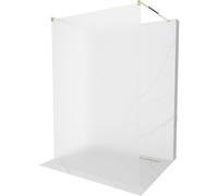 Mexen Kioto mampara de ducha independiente 120 x 200 cm, escarcha 8 mm, dorada - 800-120-002-50-30 14055 5907709134973