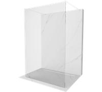 Mexen Kioto mampara de ducha independiente 130 x 200 cm, transparente 8 mm, blanca - 800-130-002-20-00 14279 5907709127203