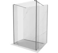Mexen Kioto mampara de ducha independiente 90 x 30 x 30 cm, transparente, gris cañón cepillado - 800-090-030-222-66-00-030 49684 5905315352569