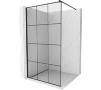 Mexen Kioto mampara de ducha Walk-in 100 x 200 cm, malla negra 8 mm, negra - 800-100-101-70-77 2887 5907709132658