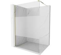 Mexen Kioto mampara de ducha Walk-in 100 x 200 cm, transparente/escarcha 8 mm, dorada - 800-100-101-50-35 2716 5907709129221