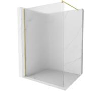 Mexen Kioto mampara de ducha Walk-in 120 x 200 cm, líneas 8 mm, oro cepillado - 800-120-101-55-09 38447 5905315240422