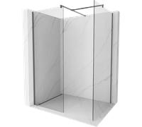 Mexen Kioto mampara de ducha Walk-in 135 x 90 cm, transparente, metal de cañón - 800-135-202-95-00-090 45115 5905315334695