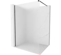 Mexen Kioto mampara de ducha Walk-in 140 x 200 cm, escarcha 8 mm, negro - 800-140-101-70-30 2975 5907709129405