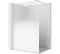 Mexen Kioto mampara de ducha Walk-in 150 x 200 cm, ombre blanca 8 mm, cromo - 800-150-101-01-86 99112 5907931030562