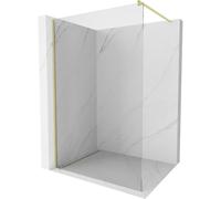 Mexen Kioto mampara de ducha Walk-in 60 x 200 cm, transparente 8 mm, oro cepillado - 800-060-101-55-00 36406 5905315239730