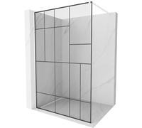 Mexen Kioto mampara de ducha Walk-in 70 x 200 cm, diseño negro 8 mm, blanco - 800-070-101-20-78 14258 5907709127708