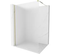 Mexen Kioto mampara de ducha Walk-in 80 x 200 cm, escarcha 8 mm, dorado - 800-080-101-50-30 2671 5907709129283