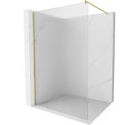 Mexen Kioto mampara de ducha Walk-in 80 x 200 cm, rayas 8 mm, oro cepillado - 800-080-101-55-09 38442 5905315239907