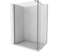 Mexen Kioto mampara de ducha Walk-in 90 x 40 cm, transparente, gris cañón cepillado - 800-090-212-66-00-040 47723 5905315339430