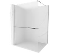 Mexen Kioto+ panel de ducha con estante de paso 120 x 200 cm, escarcha, cromo - 800-120-121-01-30 13705 5907709169302