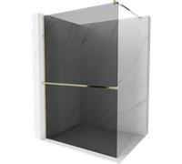 Mexen Kioto+ panel de ducha con estante Walk-in 120 x 200 cm, grafito, dorado - 800-120-121-50-40 13881 5907709177536