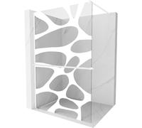 Mexen Kioto+ panel de ducha con estante Walk-in 70 x 200 cm, ola blanca, blanco - 800-070-121-20-97 38176 5905315299864