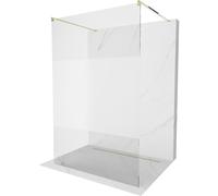 Mexen Kioto panel de ducha independiente 110 x 200 cm, transparente/esmerilado 8 mm, dorado - 800-110-002-50-35 14068 5907709133969