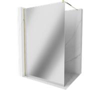 Mexen Kioto panel de ducha Walk-in 100 x 200 cm, espejo de 8 mm, dorado - 800-100-101-50-50 2770 5907709132412