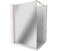 Mexen Kioto panel de ducha Walk-in 110 x 200 cm, espejo 8 mm, oro rosado - 800-110-101-60-50 2778 5907709132504