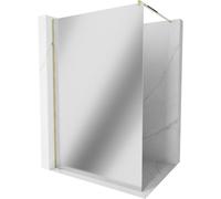 Mexen Kioto panel de ducha Walk-in 140 x 200 cm, espejo 8 mm, dorado - 800-140-101-50-50 3004 5907709132450