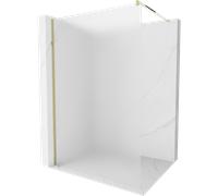 Mexen Kioto panel de ducha Walk-in 80 x 200 cm, escarcha 8 mm, dorado - 800-080-101-50-30 2671 5907709129283