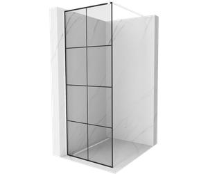 Mexen Kioto panel de ducha Walk-in 80 x 200 cm, rejilla negra 8 mm, blanco - 800-080-101-20-77 14253 5907709127777