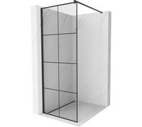 Mexen Kioto panel de ducha Walk-in 80 x 200 cm, rejilla negra 8 mm, negro - 800-080-101-70-77 2882 5907709132634