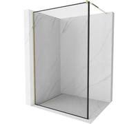 Mexen Kioto panel de ducha Walk-in 90 x 200 cm, marco negro 8 mm, dorado - 800-090-101-50-70 2807 5907709131545