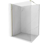 Mexen Kioto panel de ducha Walk-in 90 x 200 cm, transparente 8 mm, dorado - 800-090-101-50-00 2621 5907709123960