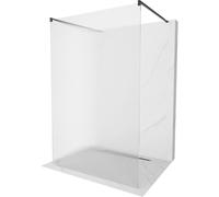 Mexen Kioto pantalla de ducha independiente 140 x 200 cm, franjas de 8 mm, negra - 800-140-002-70-09 21362 5905315201492