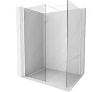 Mexen Kioto pantalla de ducha Walk-in 130 x 110 cm, transparente, blanco - 800-130-202-20-00-110 43049 5905315323989