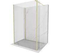 Mexen Kioto pantalla de ducha Walk-in 140 x 95 x 30 cm, transparente, oro cepillado - 800-140-095-221-55-00-030 50133 5905315356970